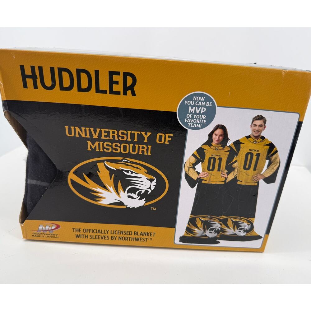 University of Missouri Mizzou Tigers Huddler Fleece Blanket Sleeves NCAA Gift
